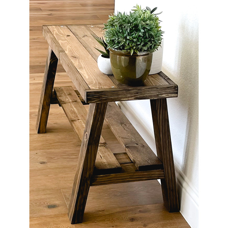 Gracie Oaks Minoo Solid Wood Shelves Storage Bench & Reviews Wayfair